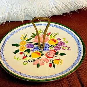 Stangl FRUIT & FLOWERS serving plate w/ handle